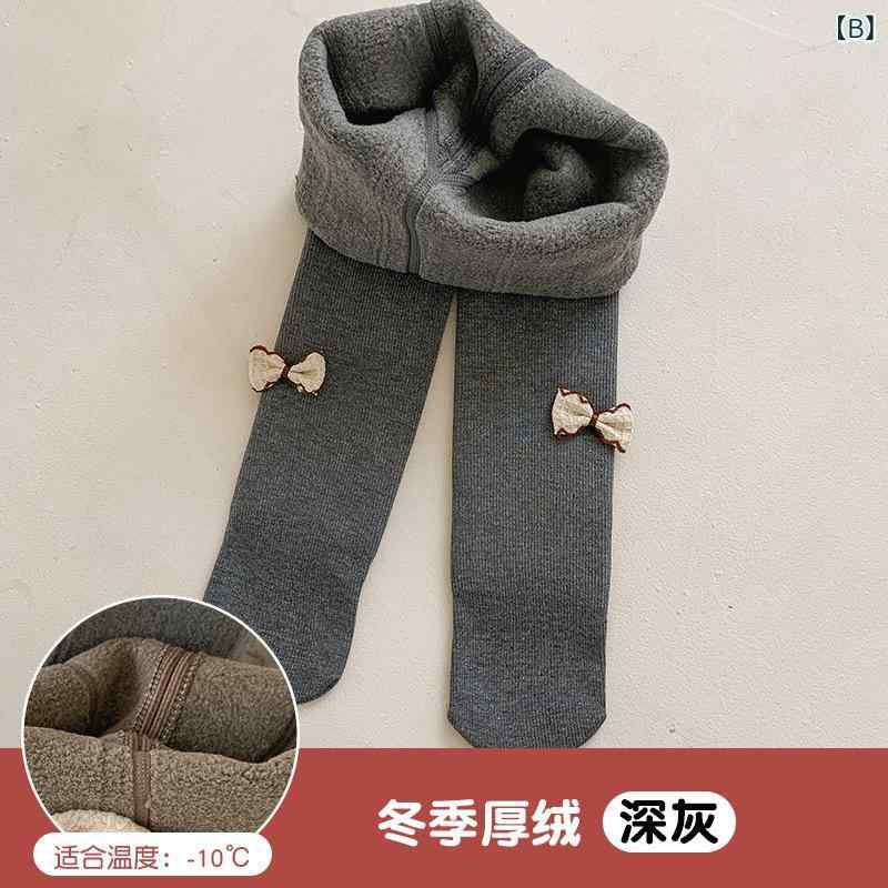 タイツ 女の子 子供 秋冬 裏起毛 極厚 防寒 暖かい コットン 綿 リボン レギンス ...