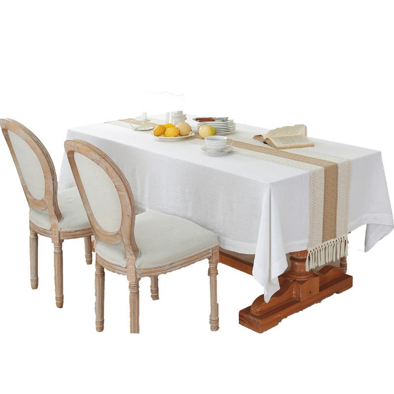 Table Runners - テーブルランナー フリンジ タッセル 高級感 北欧風 コットンリネン調 ハンドメイド ストライプ 装飾 インテリア 食卓用 ダイニング リビング マルチカバー グレー ブラウン ネイビー