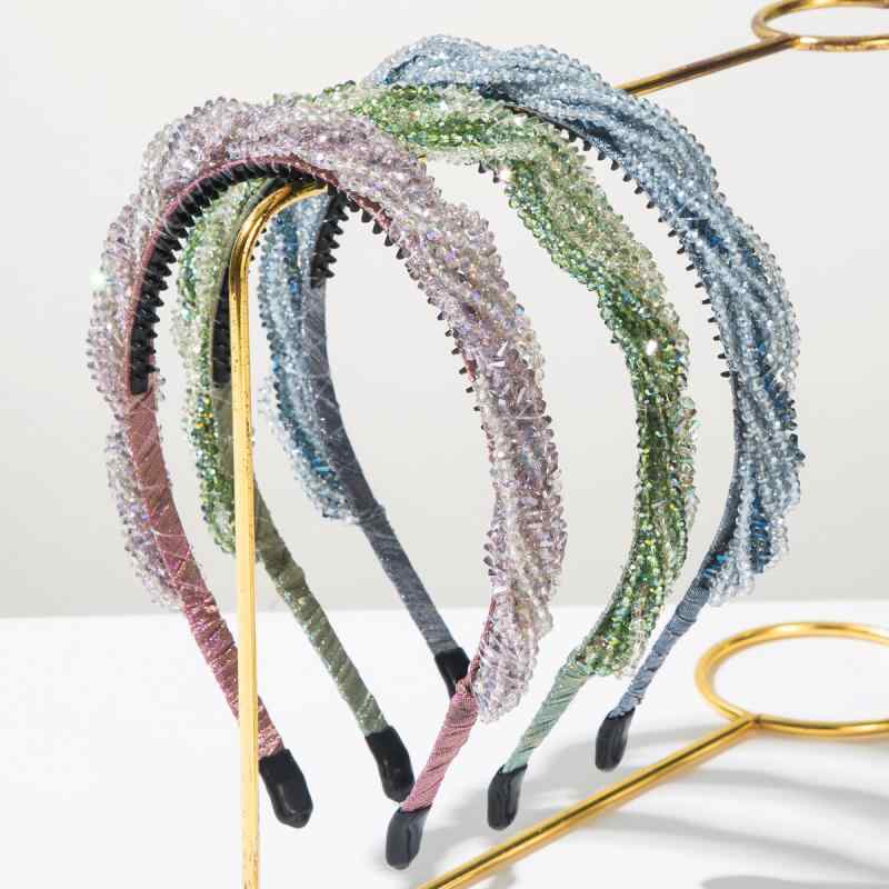 ・カテゴリ: ヘアアクセサリー・形状: カチューシャ・主な素材: ラインストーン・加工: ハンドメイド・スタイル: ファッションOL、通勤・: リング、ジオメトリック・カラー展開: ブルー、グリーン、パープル・対象: レディース