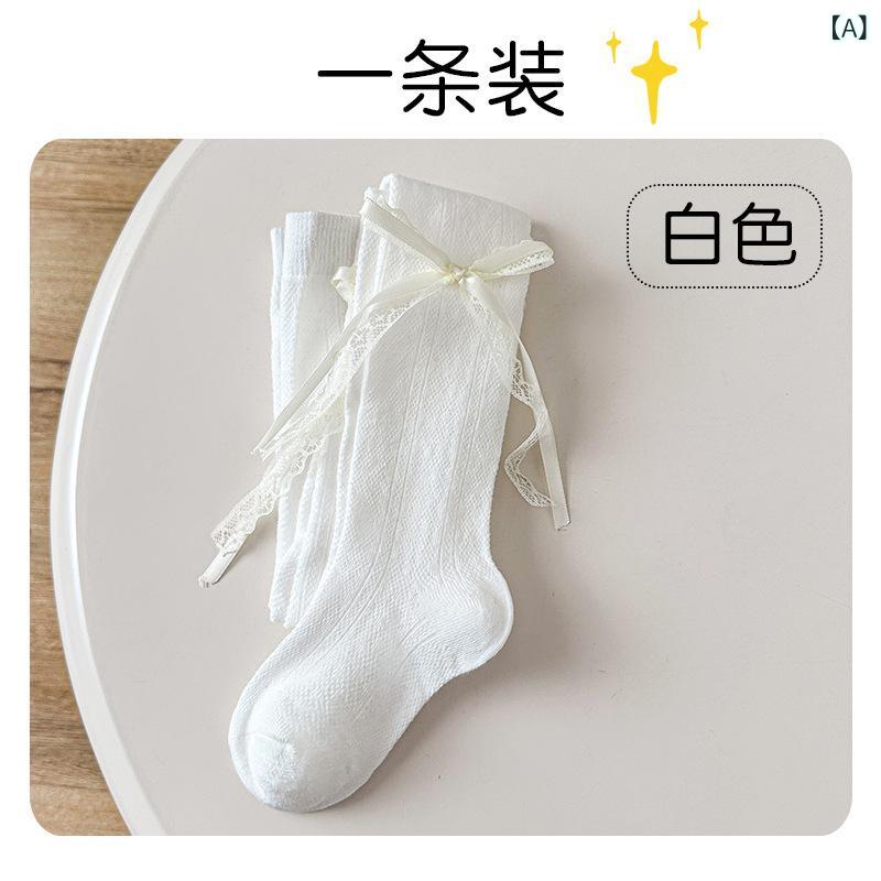 タイツ キッズ ベビー 女の子 春夏 メッシュ 薄手 パンティストッキング リボン バ...