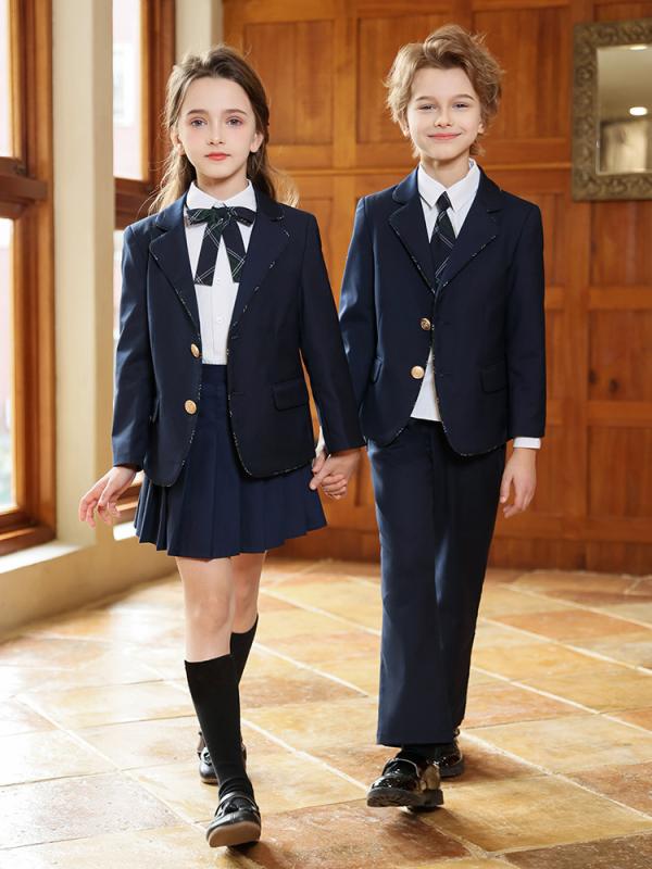 スーツセット 男の子 女の子 春秋 4点セット ブリティッシュスタイル フォーマル ...