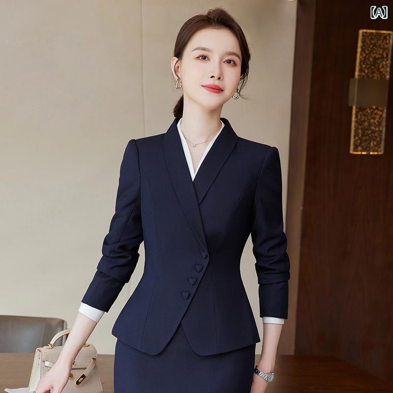・素材: ポリエステル・カラー展開: ネイビー、アプリコット・サイズ展開: S、M、L、XL、XXL、XXXL、XXXXL・パンツ丈: ロング・袖丈: 長袖・スタイル: エレガント