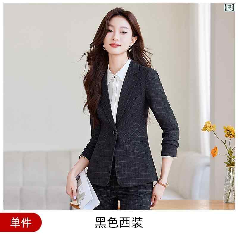 セットアップ レディース テーラードジャケット ロングパンツ 事務服 通勤 受付 2...
