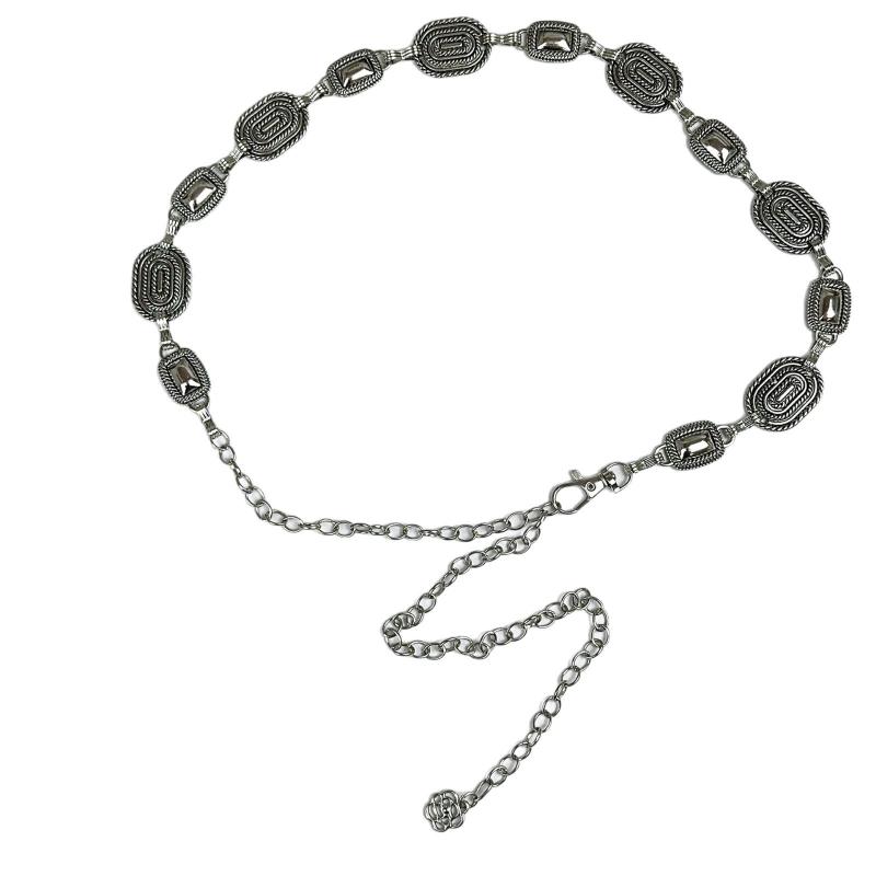 Indian Jewelry - ウエストチェーン メンズ レディース パンク ヴィンテージ風 金属製 フリンジ 高級感 アクセサリー エスニック ドレス ワンピース 普段使い パーティー ファッション小物 おしゃれ かわいい オールシーズン 115cm
