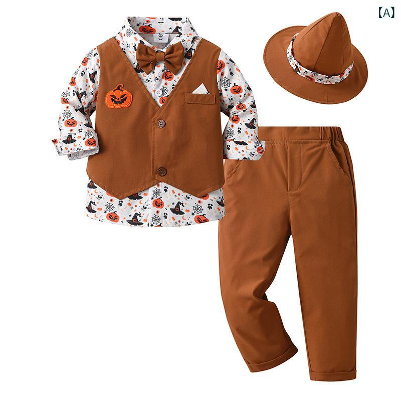 セットアップ 男の子 キッズ ベビー 赤ちゃん ハロウィン コスチューム かぼちゃ ...