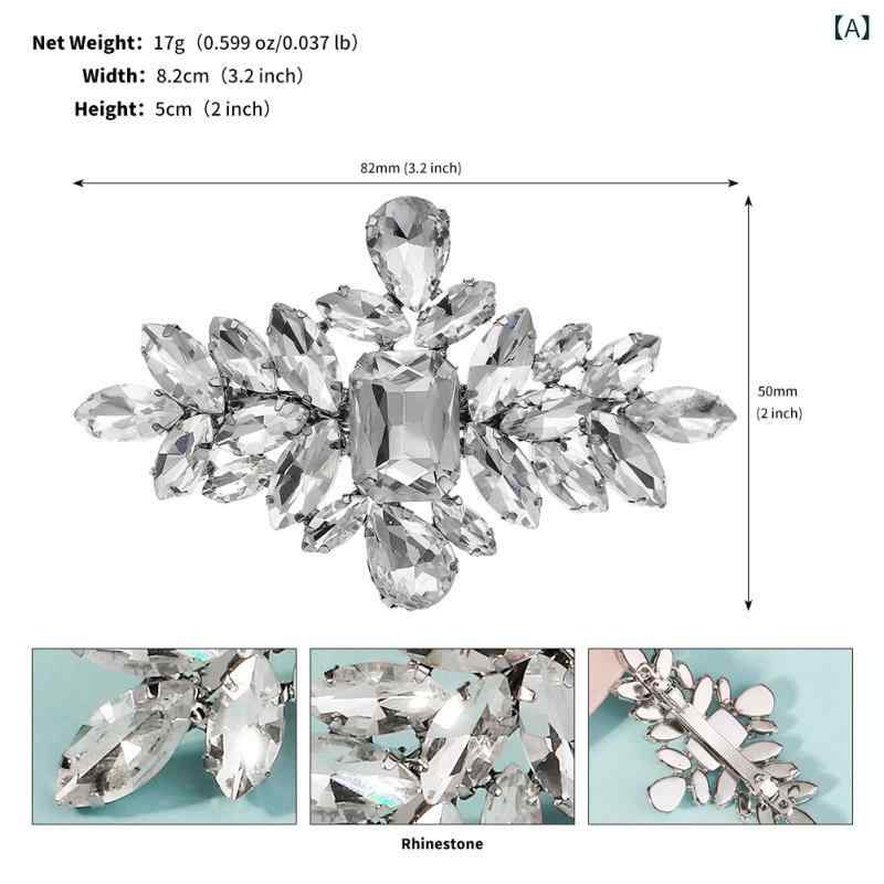 フロントップ楽天市場店のバレッタ レディース ヘアクリップ アクセサリー 韓国 高級感 ラインストーン ジルコニア 水滴モチーフ シルバー 通勤 ブライダル パーティー 華やか キラキラ 上品 髪留め 春夏 大人 かわいい エレガント 繊細 万能｜アングル2