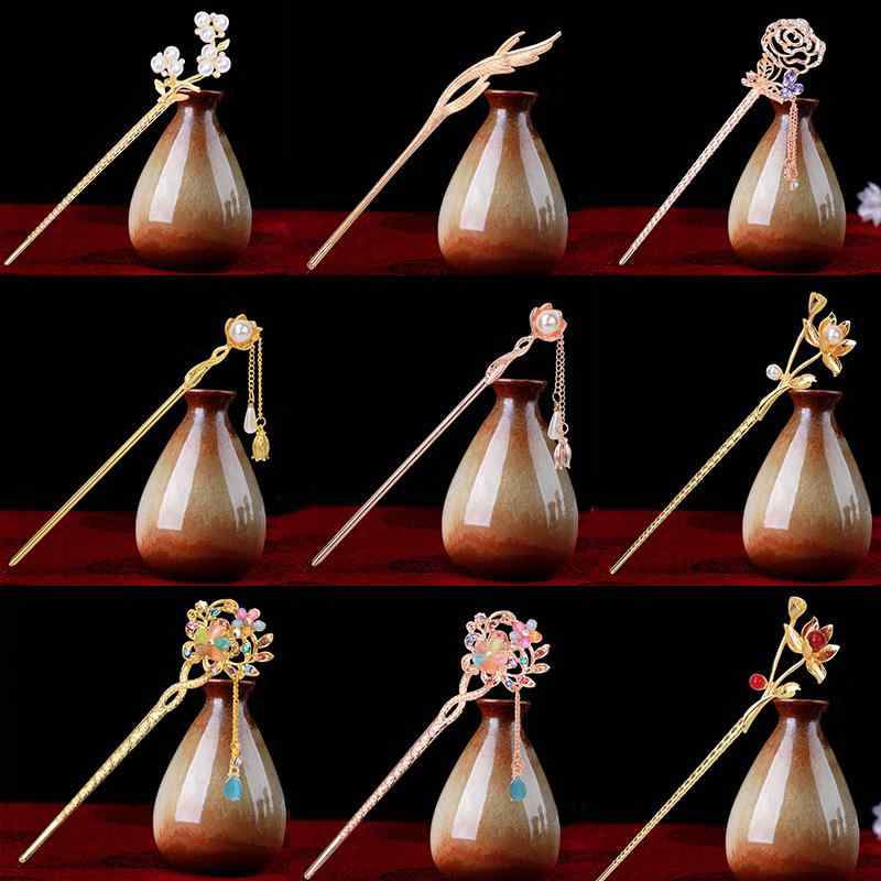 かんざし レディース 髪飾り ヘアアクセサリー 一本差し 揺れる タッセル 花 フラ...