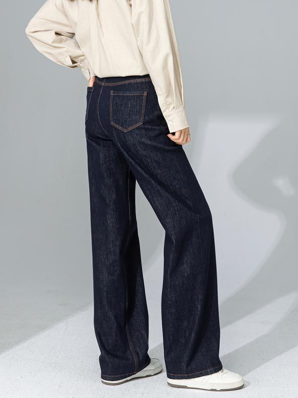 デニムパンツ レディース 春夏 ハイウエスト ワイドパンツ ストレートパンツ ジーンズ 着痩せ 細見え ゆったり リラックス ヴィンテー..