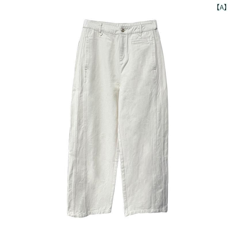 Rakuten - デニムパンツ レディース ストレートパンツ ジーンズ ジーパン ハイウエスト 美脚 痩せ見え 小柄 小さめサイズ カジュアル シンプル 春夏 ズボン ロングパンツ グリーン 白 綿 コットン ストレッチ 普段使い 通勤 部屋着 ボトムス オフィスカジュ