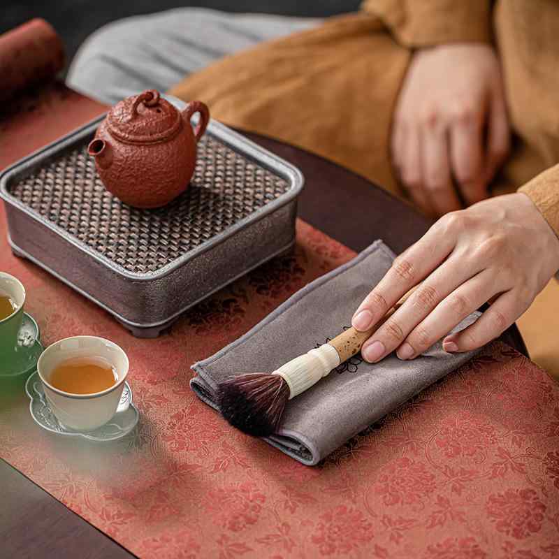 ・カテゴリ: 茶巾・素材: 布・スタイル: 中国風・サイズ: 30x16cm・カラー展開: シルバーグレー、アンバー