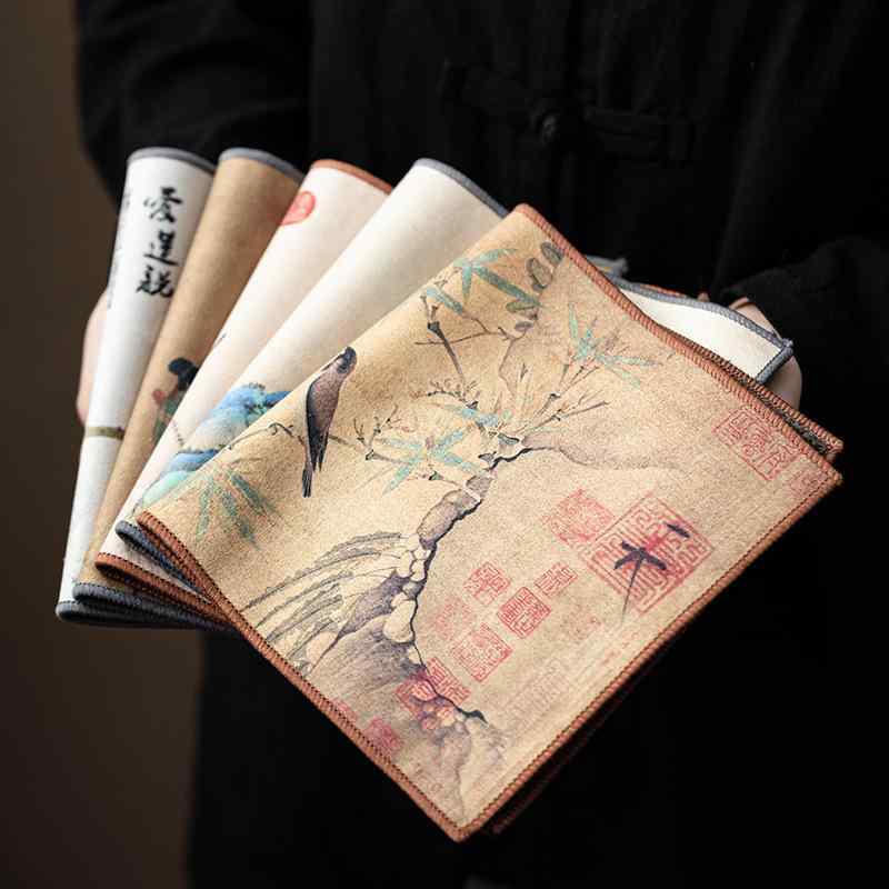 ・カテゴリ: 茶巾・素材: 布・スタイル: 中国風・サイズ: 29×15.5cm・カラー展開: 蓮蓬、愛蓮説、千里江山、夜宴図、竹鳥