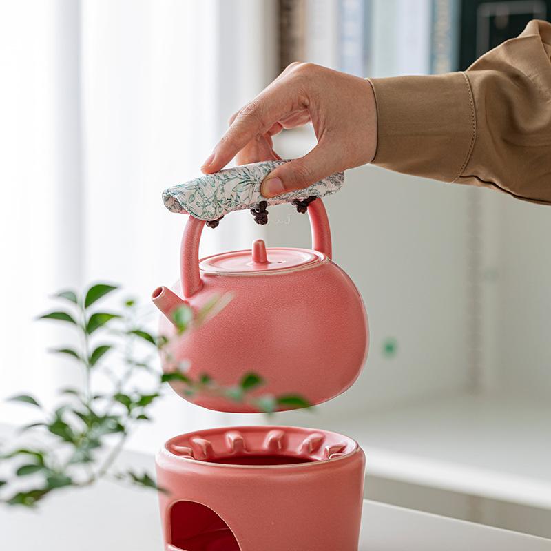 茶道具 取手カバー 鉄瓶 急須 つるカバー 布製 断熱 火傷防止 持ち手 保護 銀瓶 茶...