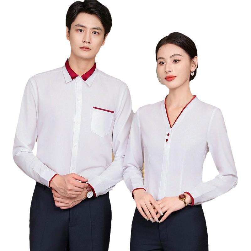 セットアップ メンズ レディース スーツ 立ち襟 マオカラー 中国風 ホテル 制服 ワークウェア ジャケット パンツ スカート シャツ 長袖 秋冬 ストレッチ 伸縮性 ポリウレタン レッド ブルー 上品 高級感
