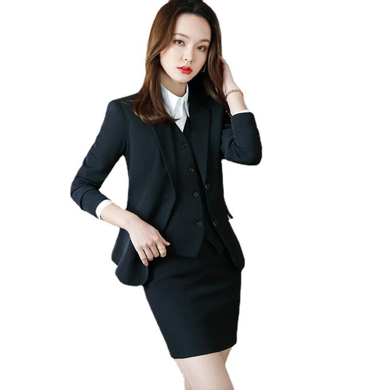 セットアップ レディース ビジネススーツ テーラードジャケット パンツ スカート 長袖 ユニフォーム 通勤 オフィス フォーマル ブラウス ベスト 洗える きれいめ 上品 高級感 秋冬 ブラック ネイビー 大きいサイズ