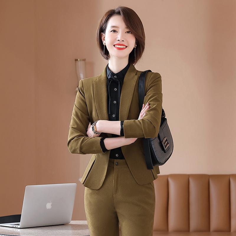 セットアップ レディース ジャケット パンツ スカート スーツ 上下 2点 通勤 ビジネス 事務 制服 フォーマル 30代 無地 ポリエステル きれいめ おしゃれ 上品 高級感 黒 アプリコット ダークグリーン