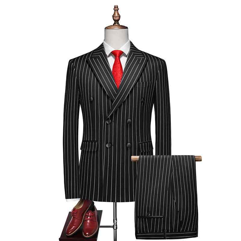 Other - テーラードジャケット メンズ ストライプ ボタン ビジネス カジュアル スリム 結婚式 披露宴 二次会 礼服 冠婚葬祭 オールシーズン 綿混 ポリエステル 紳士服 上着 羽織り 通勤 センターベント ホワイト ブラック レッド