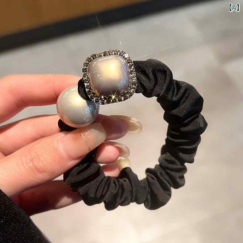 シュシュ レディース ヒョウ柄 ヘアゴム 髪飾り ポニーテール まとめ髪 高弾力 布...
