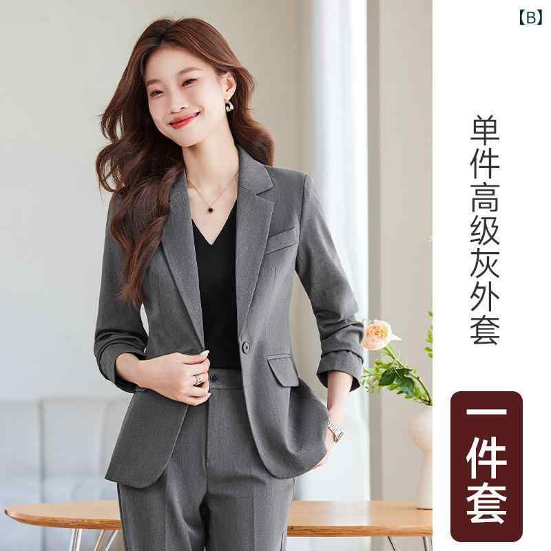 セットアップ レディース 秋冬 ジャケット パンツスーツ 通勤 事務服 オフィス ビ...