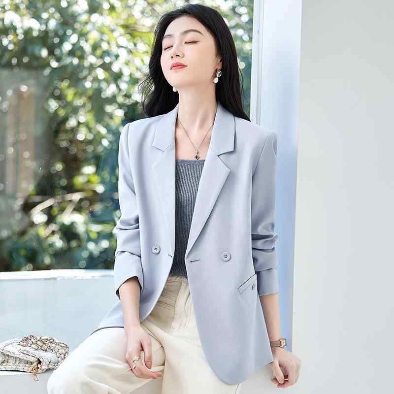 ジャケット レディース カーキ ライトブルー アプリコット 秋冬 通勤 オフィス カジュアル テーラード 事務服 羽織り 長袖 ゆるシルエット 肩パッド ポケット ボタン 高級感 きれいめ 上品 小柄 シェニール ノーアイロン
