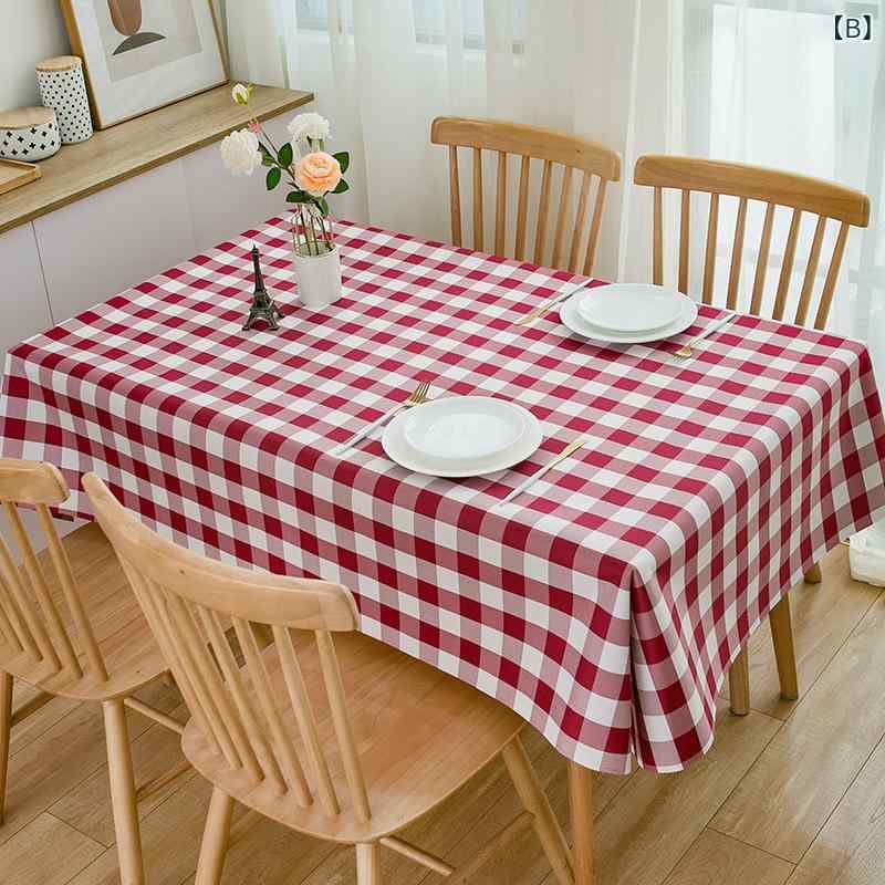 テーブルクロス ギンガムチェック チェック柄 長方形 円形 ナチュラル ピクニック カフェ ティーテーブル ダイニングテーブル 家庭用 防塵 おしゃれ かわいい 北欧風 ポリエステル レッド ブラック グリーン オールシーズン