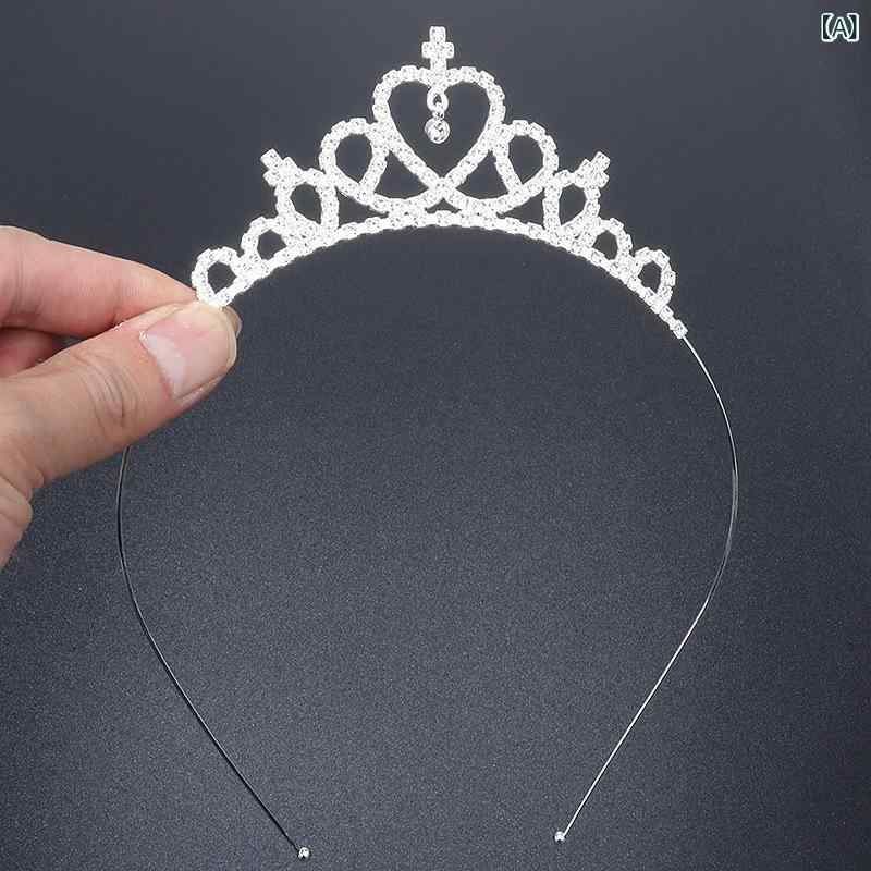 カチューシャ キッズ 女の子 ハート 王冠 ティアラ ヘアバンド ヘアアクセサリー ...