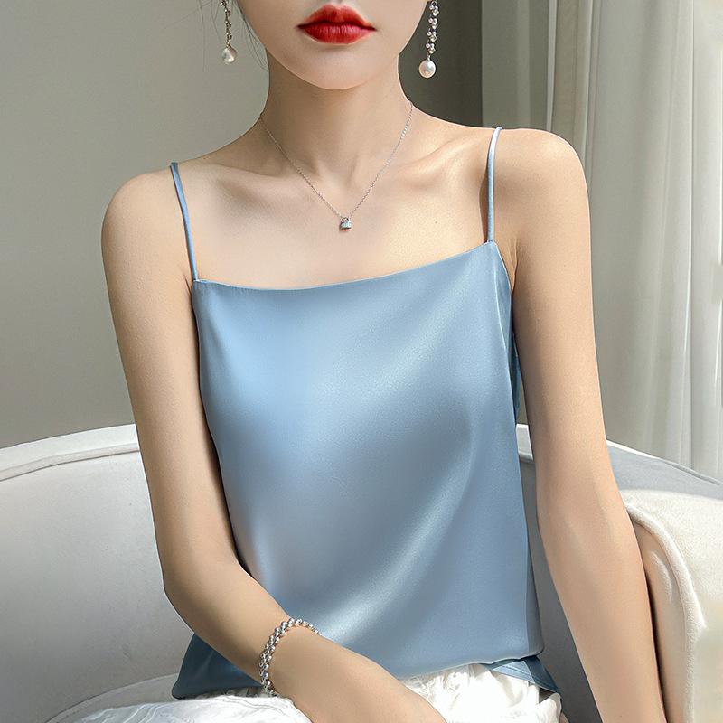 ・カテゴリ: キャミソール・スタイル: エレガント、通勤・素材: アセテート（30%以下）、ポリエステル（50%以上70%未満）・着丈: 普通（50cm超65cm以下）・ネックライン: ボートネック・柄: 無地・要素: スパンコール・カラー展開: ホワイト、シャンパン、カルダモンブルー、ピーグリーン、シルバーグレー、ブリックレッド、ワインレッド、アボカドグリーン、ダークグリーン、ブラック・サイズ展開: S、M、L、XL、XXL、XXXL・対象: 大人・性別: レディース