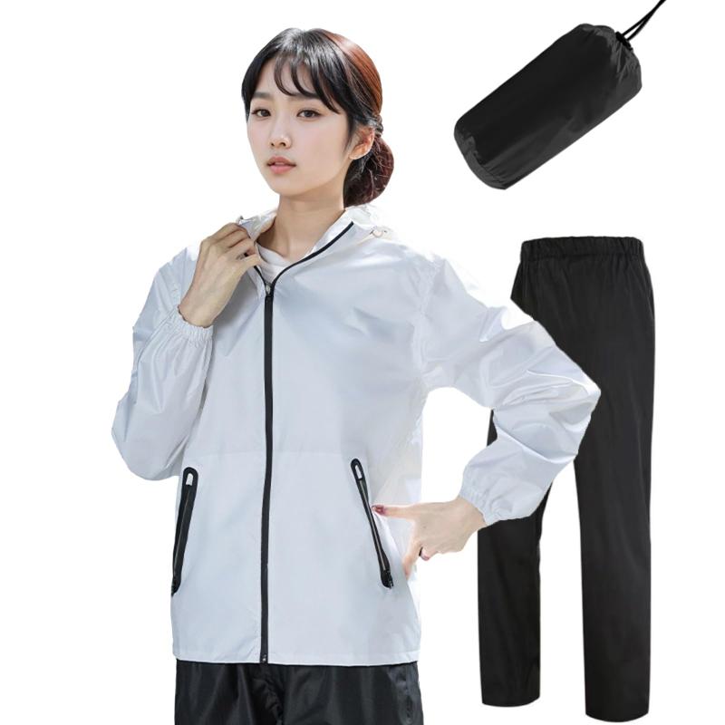 [三和雨] レインスーツ メンズ レインウエア上下セット 【超撥水 軽量 防風 透湿】 ゴルフ レインコート 自転車 バイク用レインジャケット アウトドア 雨カッパ 収納袋付き 通学 通勤 釣り