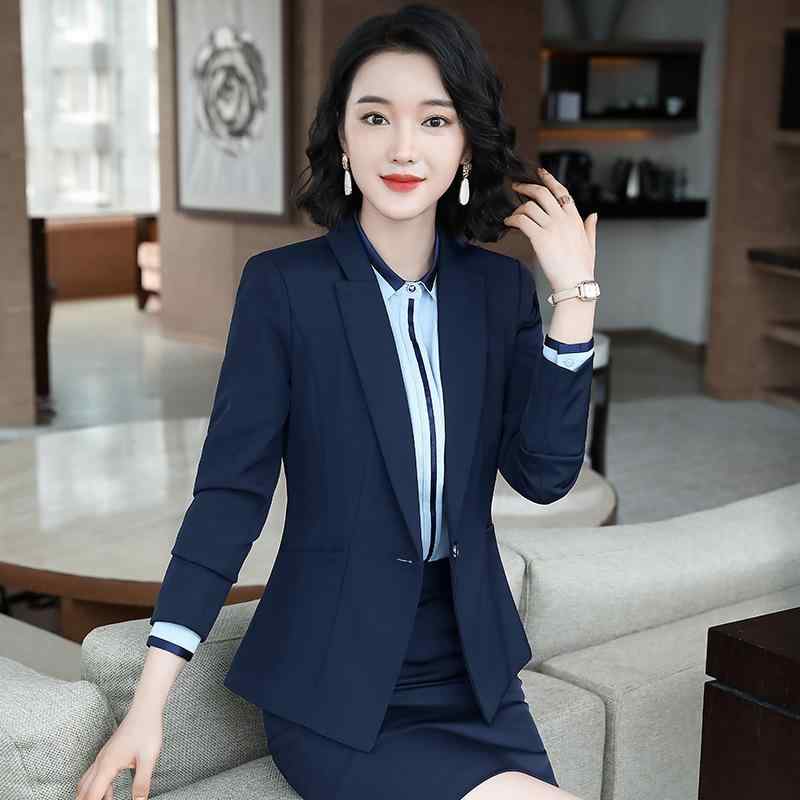 楽天市場】制服 スカート 紺（スーツ・セットアップ｜レディース