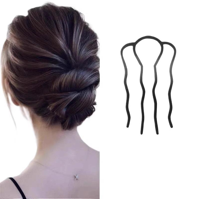 ・カテゴリ: ヘアアクセサリー・スタイル: エスニック風・主な素材: 金属・カラー展開: U字型2本足ヘアコーム（1個入）、4本足ヘアコーム（1個入）