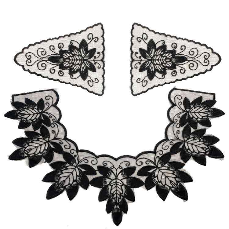 ・素材: ポリエステル糸・用途: 婦人服、ドレス、衣料品、ファッション小物、レース下着・カラー展開: ブラック