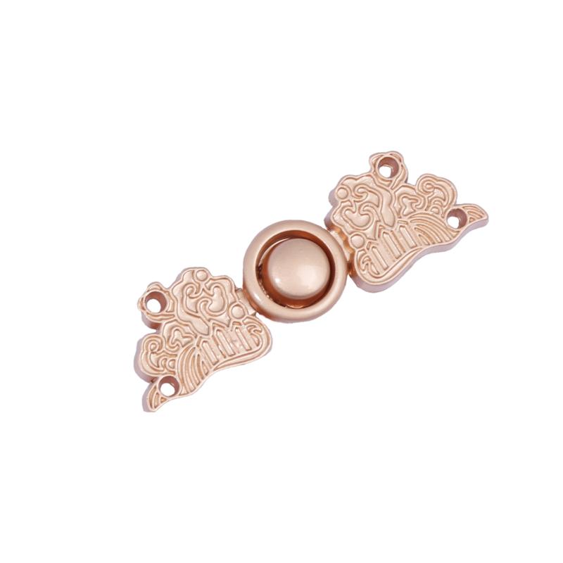 Button - ボタン レディース メンズ 漢服 チャイナドレス 留め具 飾り 装飾 金属 亜鉛合金 山水 風景 アンティーク風 レトロ 明制 宋制 スタンドカラー 立ち襟 和装小物 ハンドメイド 素材 高級感 ゴールド マットゴールド