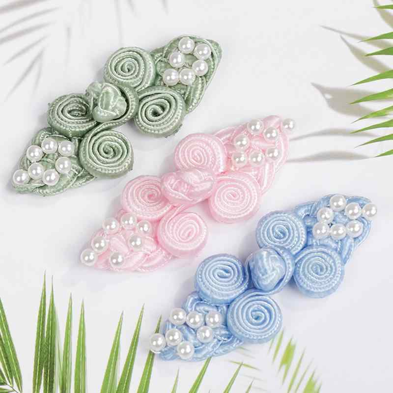 Button - チャイナボタン レディース ドレス用 パール 飾り ナイロン いちご 古銭 中国スタイル レトロ ヴィンテージ風 手芸 裁縫 ハンドメイド 資材 パーツ 補修 リメイク ジーンズ デニム 縫製 ベージュ ピンク 紫