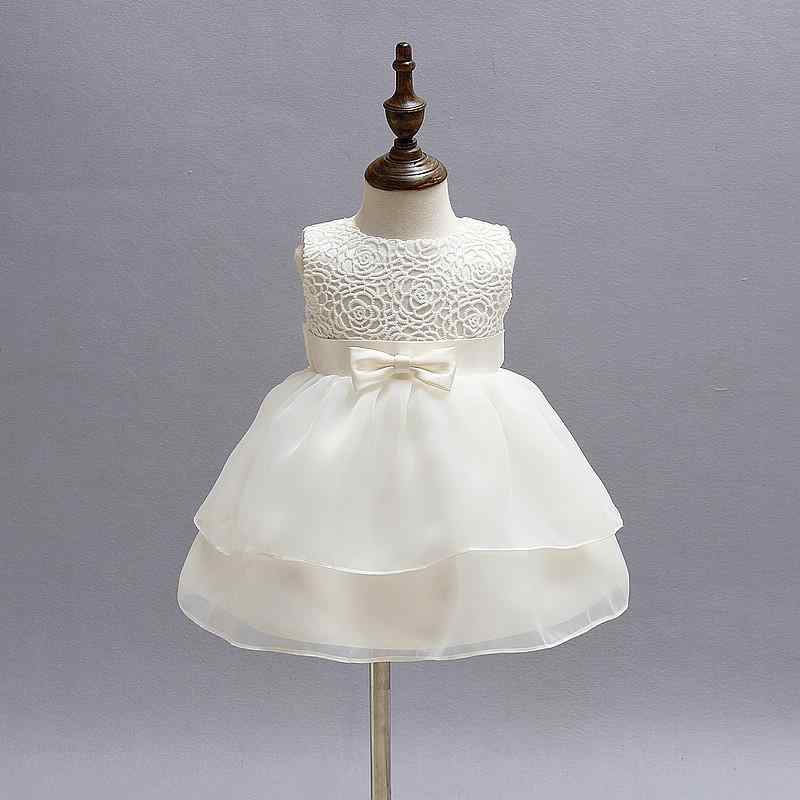 Baby Dresses - セレモニードレス ベビー 女の子 結婚式 発表会 誕生日 ホワイト オールシーズン 0歳 韓国 プリンセス チュール レース 高級感 かわいい フォーマル ワンピース コットン 綿 ポリエステル レーヨン 赤ちゃん