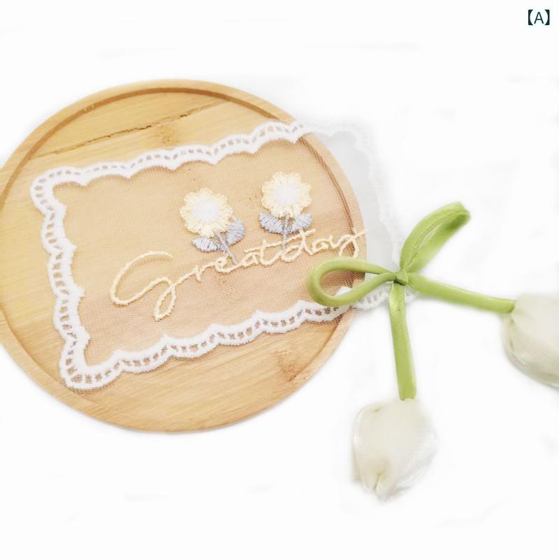 ワッペン 刺繍 小花 チューリップ 韓国 アップリケ ハンドメイド DIY 布パッチ ソファマット ベッドヘッドボードカバー インテリア 寝具 ファブリック ポリエステル 爽やか かわいい 華やか 補修資材 手芸材料 デコレーション