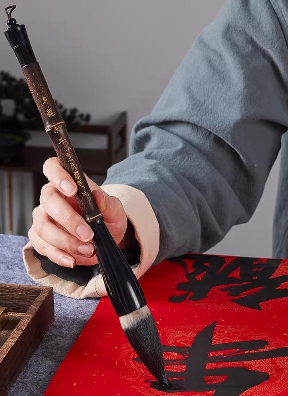 書道 筆 練習 成人 兼毫 楷書 福字 水墨画 チャイナ風 創作 大きめ パフォーマンス イベント プロ 穂先まとまる 書きやすい 紐 吊り下げ