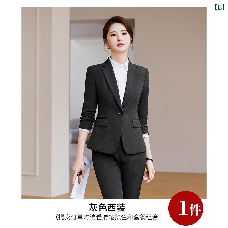 セットアップ レディース 春秋 ビジネススーツ 事務服 管理職 テーラードジャケッ...