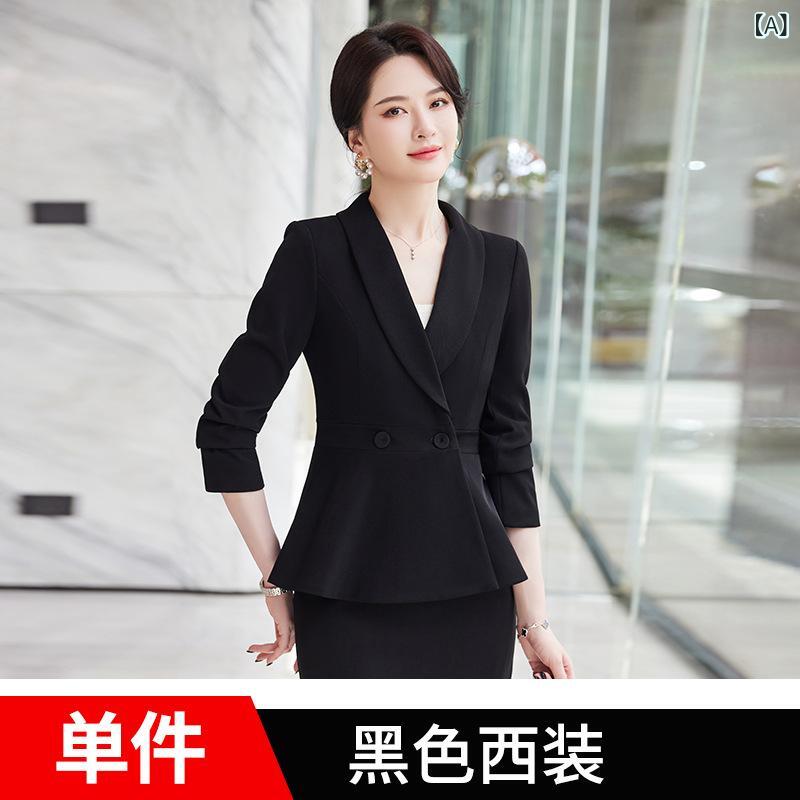 スーツ レディース セットアップ 秋冬 上下セット 事務服 制服 仕事着 オフィス 通...