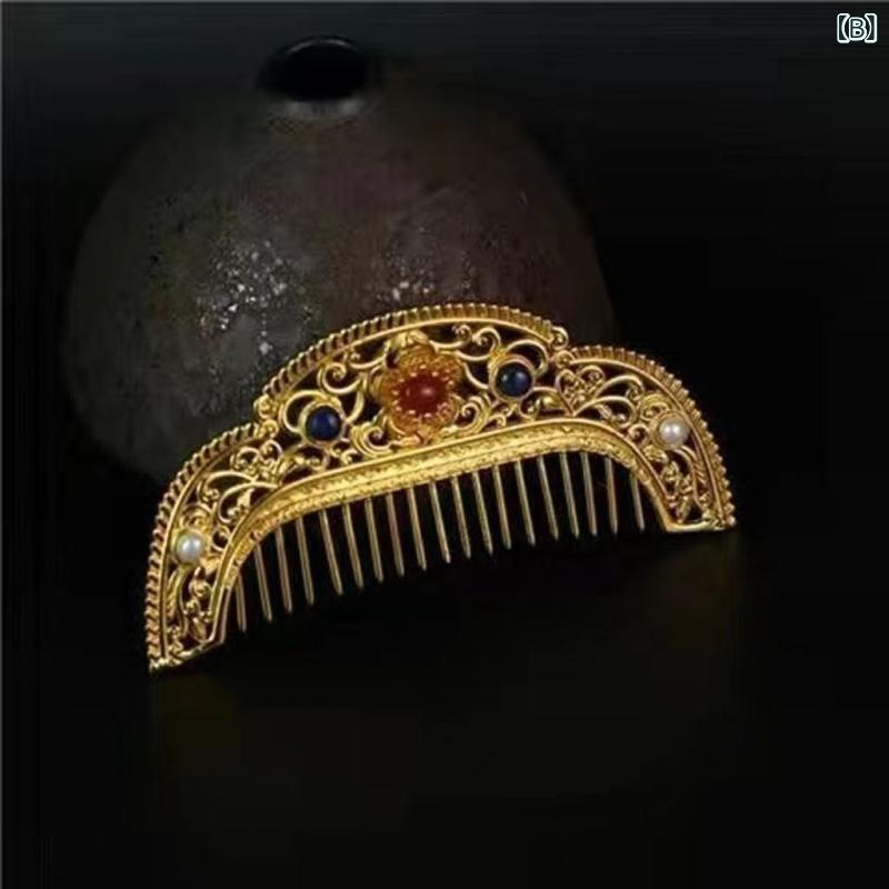 かんざし レディース 簪 髪飾り ヘアアクセサリー ヘアコーム 櫛 銅素材 電気メッ...