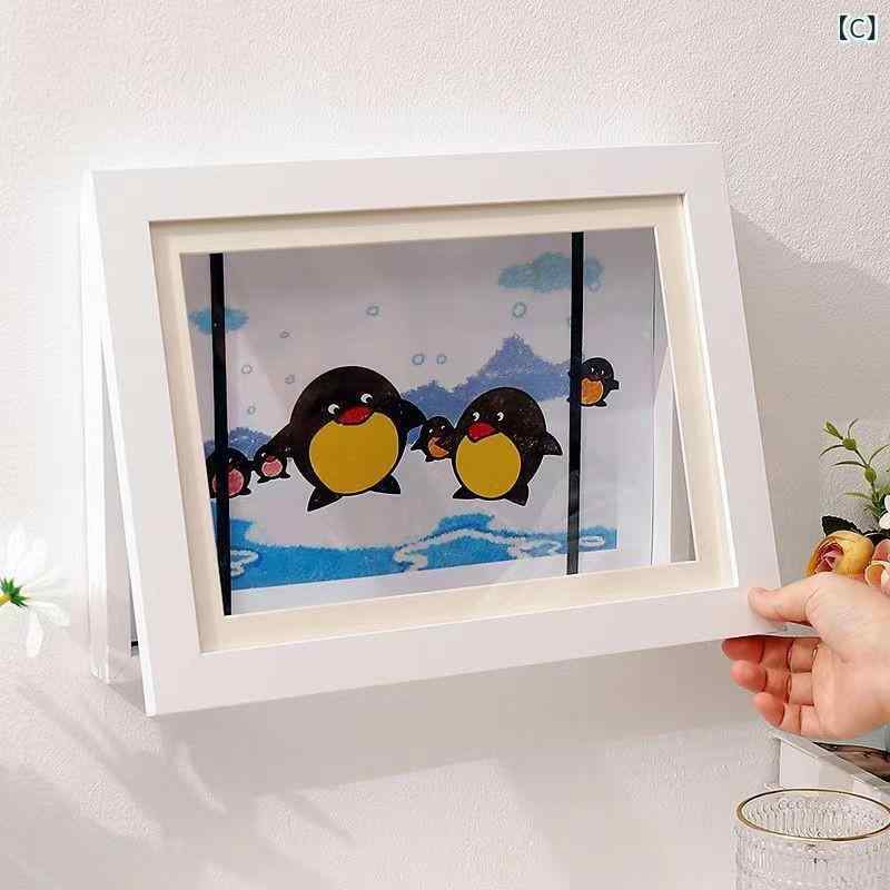 フォトフレーム 子供 男の子 女の子 マグネット式 フリップタイプ 前開き 木製 額縁 収納 写真立て 絵画 作品 A4 A3 ウッド 玄関 寝室 モダン シンプル ナチュラル 黒 白 インテリア ディスプレイ 壁掛け [3]