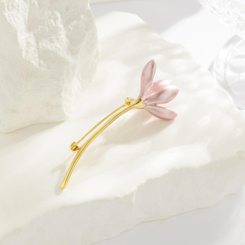 Other - ブローチ レディース 蓮の花 コサージュ ピンバッジ 胸飾り 文芸 ヴィンテージ風 レトロ 立体 エナメル 銅製 小さめ 上品 華やか アクセサリー フォーマル 卒業式 入学式 普段使い 春夏 高級感 ボタニカル シック 大人かわいい