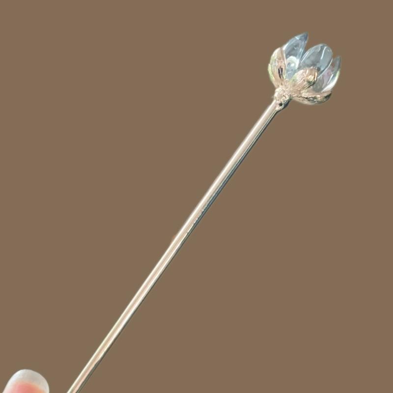 Ornamental Hairpin - かんざし レディース 蓮の花 ヘアアクセサリー 清楚 チャイナドレス 中華スタイル 高級感 上品 個性的 まとめ髪 合金 電気メッキ加工 ヴィンテージ風 金 銀 結婚式 浴衣 着物 秋冬