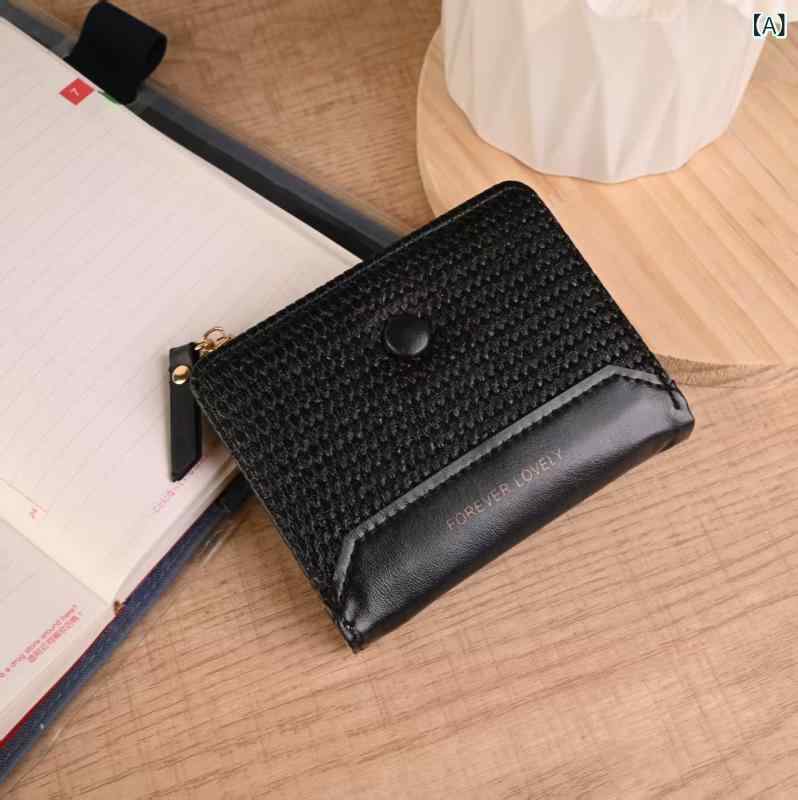 小銭入れ レディース ミニ財布 財布 二つ折り ウォレット カードケース コンパクト 札入れ PVC レザー調 バイカラー ボタン 軽量 無地 高級感 普段使い ブラック ホワイト ブラウン 春夏