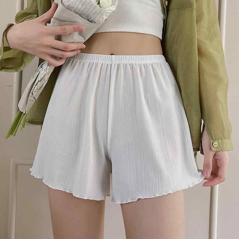 ペチパンツ レディース インナー 春夏 レース 裾丸まり防止 薄手 透け対策 蒸れにくい ストレッチ ゆったり 大きいサイズ 部屋着 ルームウェア 外出 かわいい 高級感 フリル ブラック ホワイト ベージュ