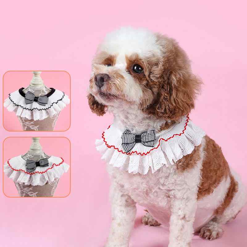 ペット スタイ 男の子 女の子 犬 猫 中小型犬 よだれかけ 涎掛け バンダナ スカーフ ネックアクセサリー レース リボン フリル チェック柄 いちご柄 ヒョウ柄 かわいい おしゃれ オールシーズン お出かけ 散歩 普段使い ピンク ブルー イエロー