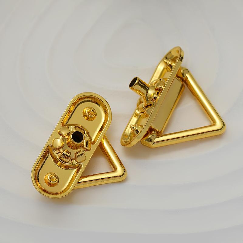 Button - ボタン レディース スナップ 合金製 25mm 飾り 三角形 エレガント 高級感 ヴィンテージ風 ゴールド ホワイト 留め具 パーツ 材料 ハンドメイド 洋裁 手芸 ポケット コート ダウンジャケット