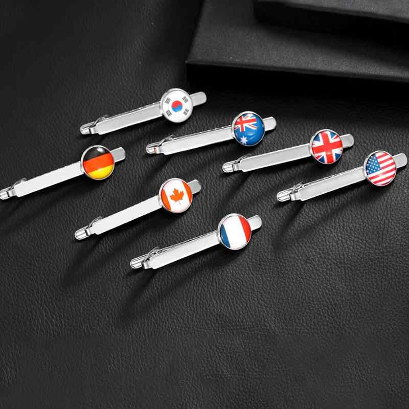 Other - ネクタイピン メンズ レディース 国旗 欧米風 個性的 ビジネス シンプル ロング フラット 電気メッキ加工 合金 幾何学模様 フォーマル カジュアル 普段使い おしゃれ かっこいい 大人用 高級感 ワンポイント