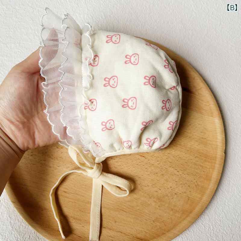 帽子 ベビー 女の子 春秋 赤ちゃん ボンネット レース フリル 高級感 かわいい お...