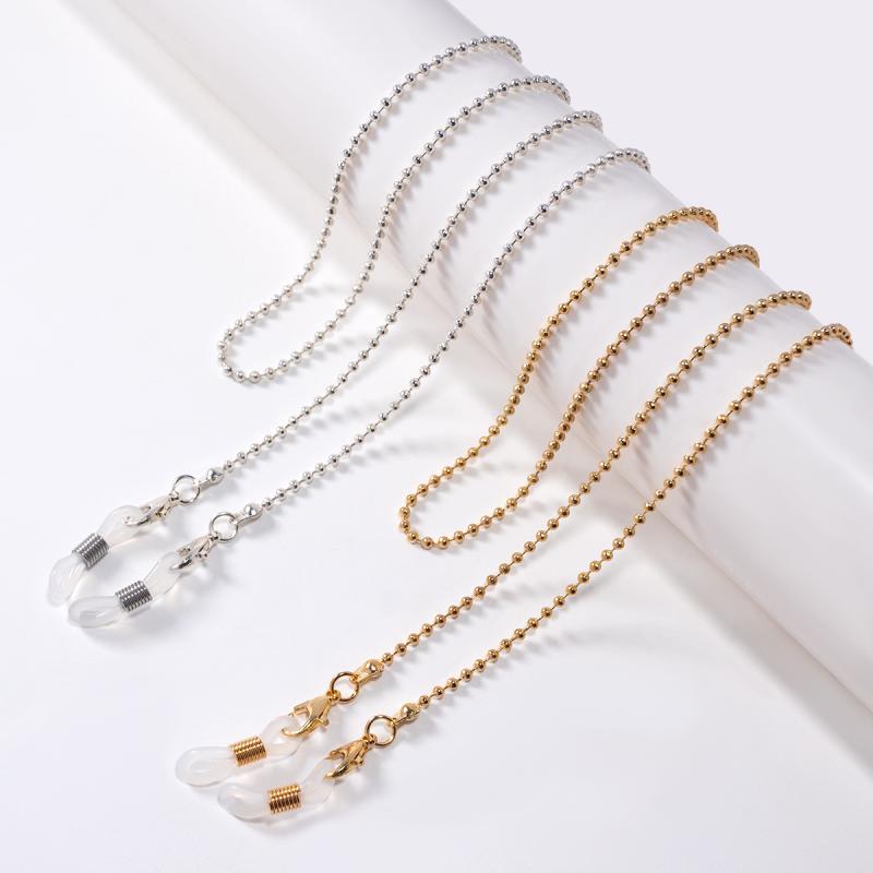 メガネチェーン レディース 母の日 プレゼント 眼鏡ストラップ サングラスコード マスクホルダー 落下防止 紛失対策 滑り止め 金属 ビーズ おしゃれ かわいい エレガント 上品 多機能 ブラック ゴールド シルバー 秋冬 普段使い お出かけ