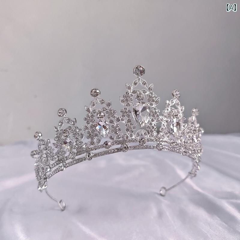 ティアラ レディース クラウン ヘッドドレス ヘアアクセサリー 結婚式 ブライダル ...