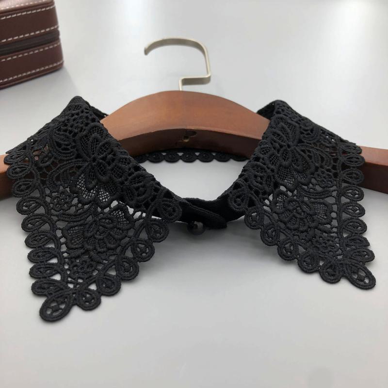 付け襟 レディース フェイクカラー 刺繍 ケミカルレース 透かし彫り リボン 高級感...